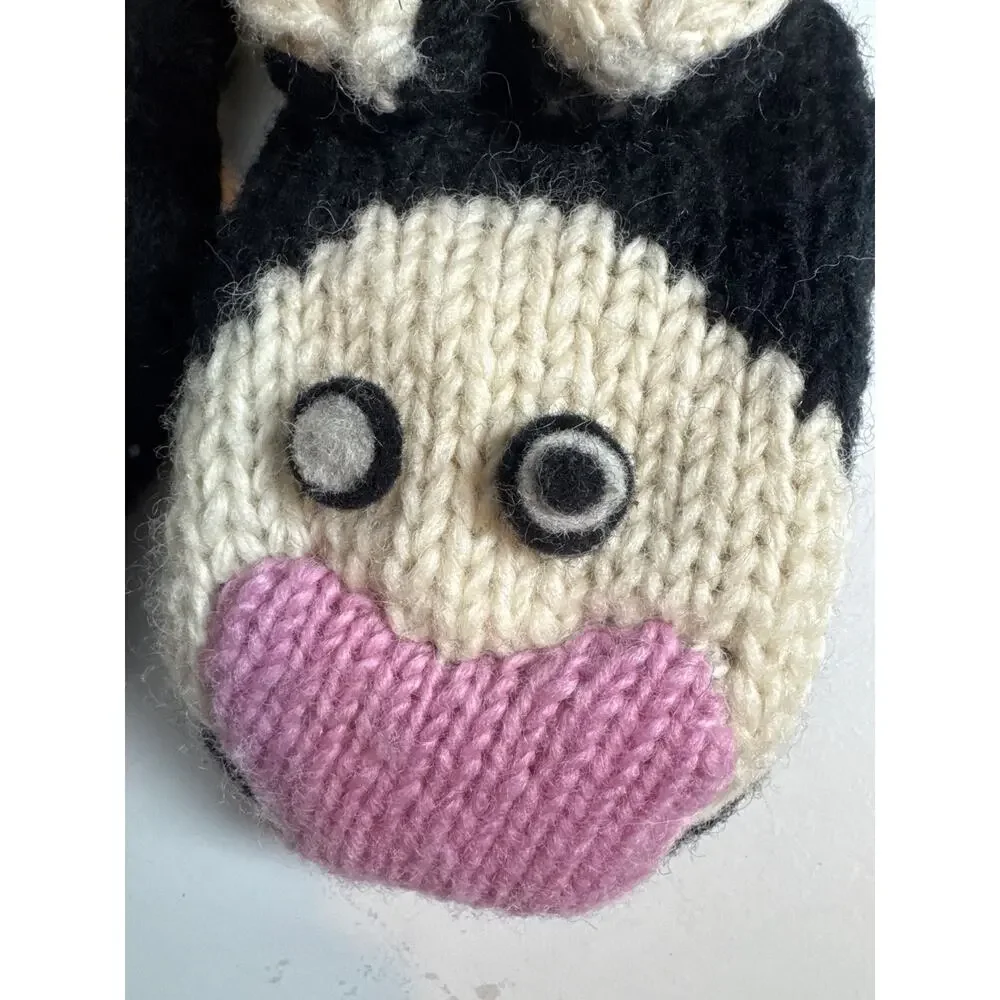 NEW Nirvanna Designs 100% Wool Hand Knit Bunny Rabbit Mittens Adult One Size
